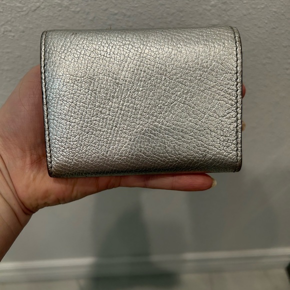 Burberry EUC Silver Compact Trifold Wallet - Picture 3 of 6